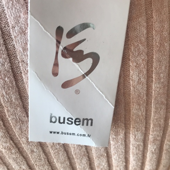 NWT BUSEM Faux Wrap Soft Tulip Waist Sweater Top - Picture 4 of 8